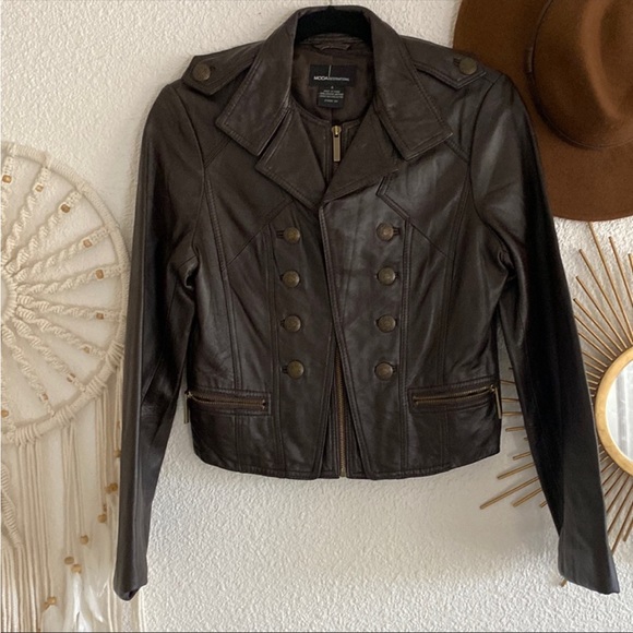 Victoria’s Secret MODA International | Genuine Leather Brown Jacket | Small - Picture 13 of 15